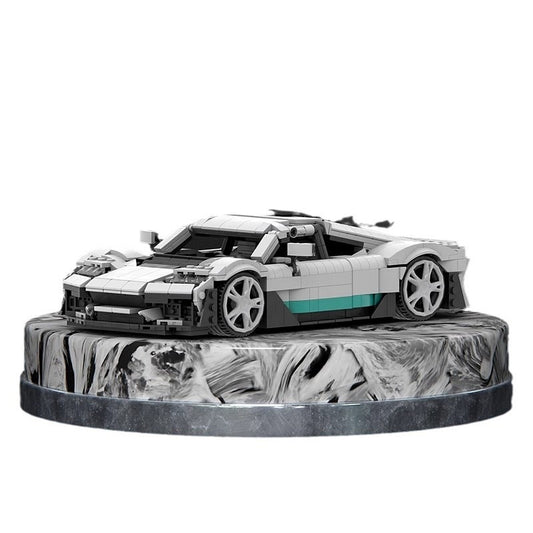 German Hybrid Hypercar Building Kit | 1:16 Scale LEGO-Compatible MOC - 5