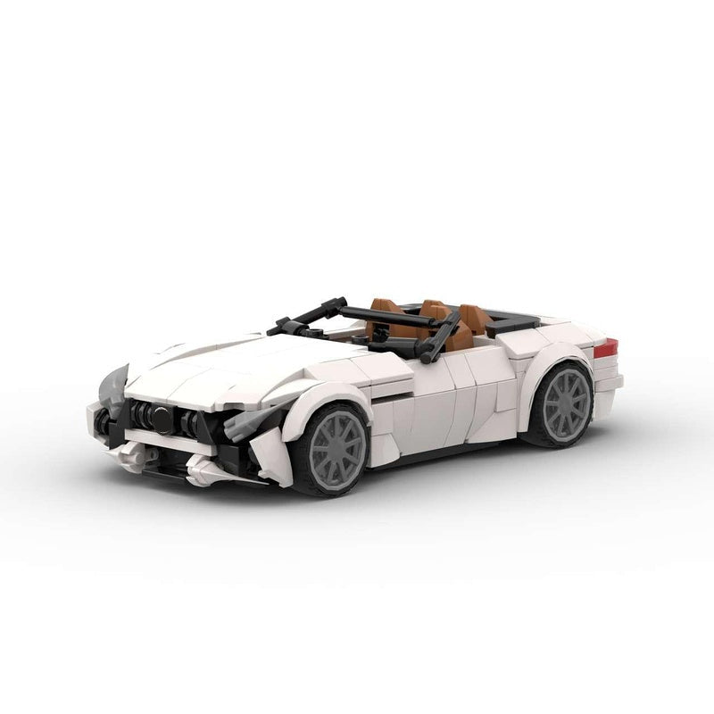 German Luxury Convertible V8 Hybrid Roadster Building Kit | LEGO-Compatible MOC - 1