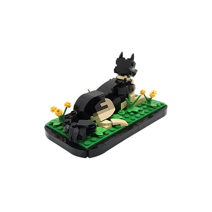 german shepherd building set | lego compatible - 3