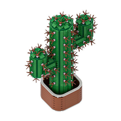 Giant Cactus Plant MOC Building Kit | Potted Desert Display Model - 5