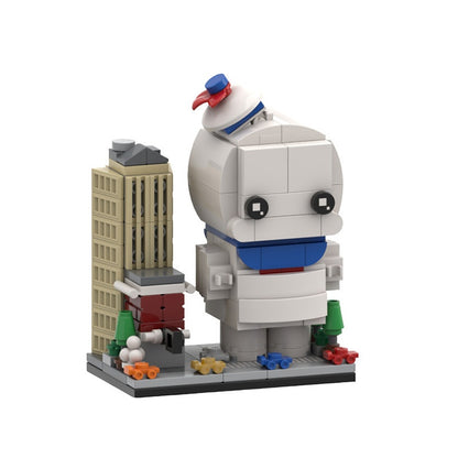 Giant Marshmallow BrickHeadz With City Rescue Base Building Kit | LEGO-Compatible MOC - 1
