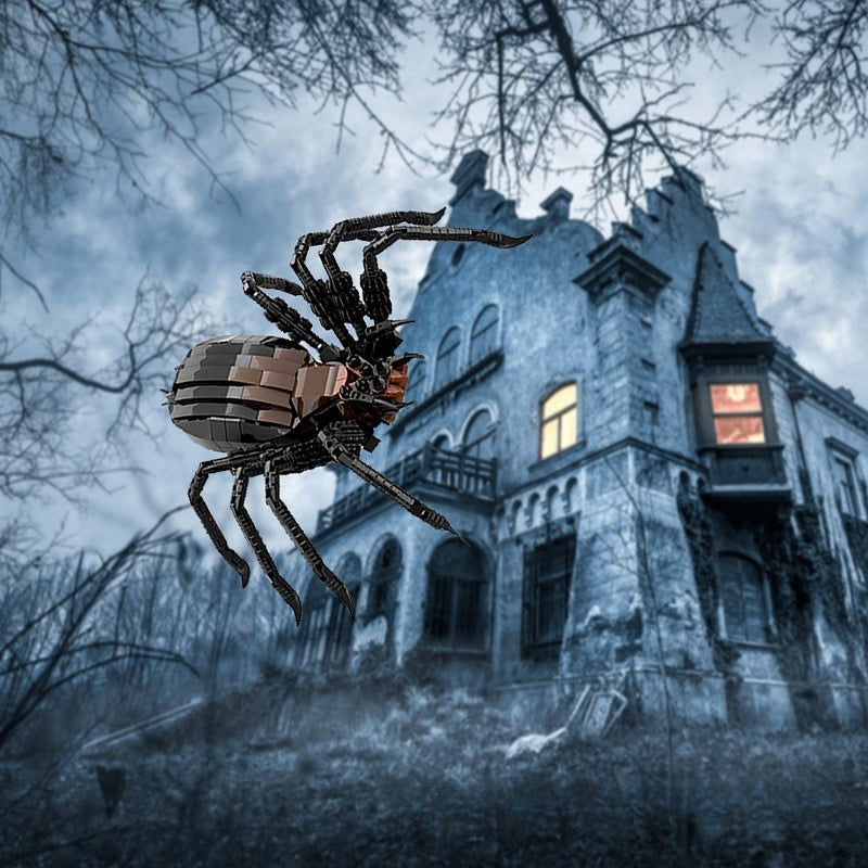 Giant Shadow Spider MOC Monster Model Building Kit | Dark Fantasy Lair - 3