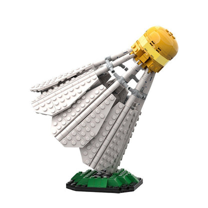 Giant Shuttlecock MOC Building Kit | Sports Sculpture Display Model - 1