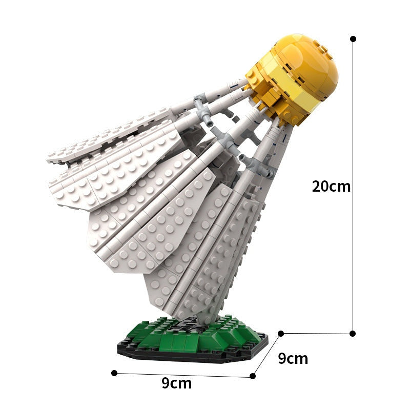 Giant Shuttlecock MOC Building Kit | Sports Sculpture Display Model - 4