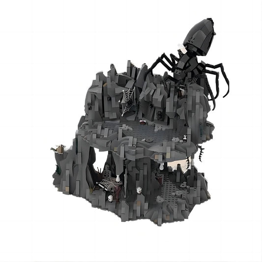 Giant Spider Lair MOC Dark Fantasy Cave Building Kit - 1