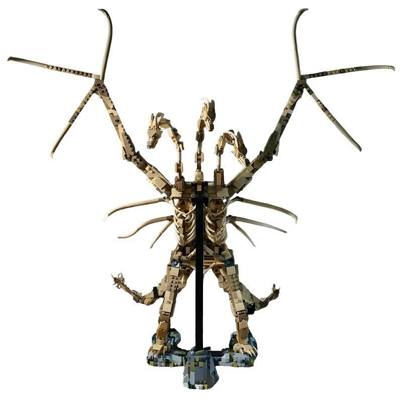 Giant Three-Headed Dragon Fossil Skeleton MOC Building Kit - 2