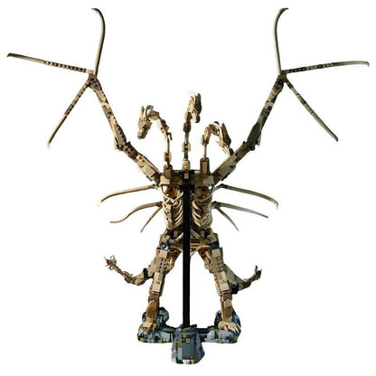 Giant Three-Headed Dragon Fossil Skeleton MOC Building Kit - 2