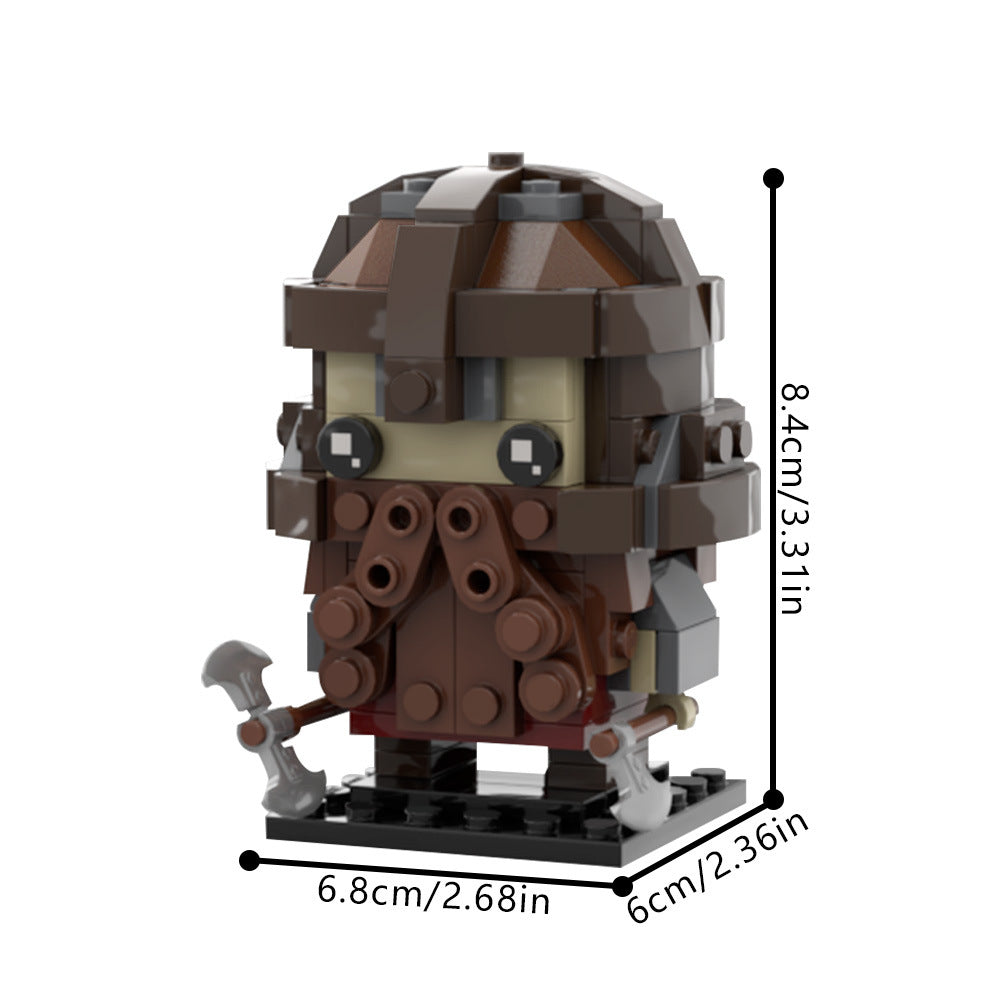 gimli brickheadz building set | lotr | moc-99545 - 3