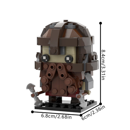 gimli brickheadz building set | lotr | moc-99545 - 3