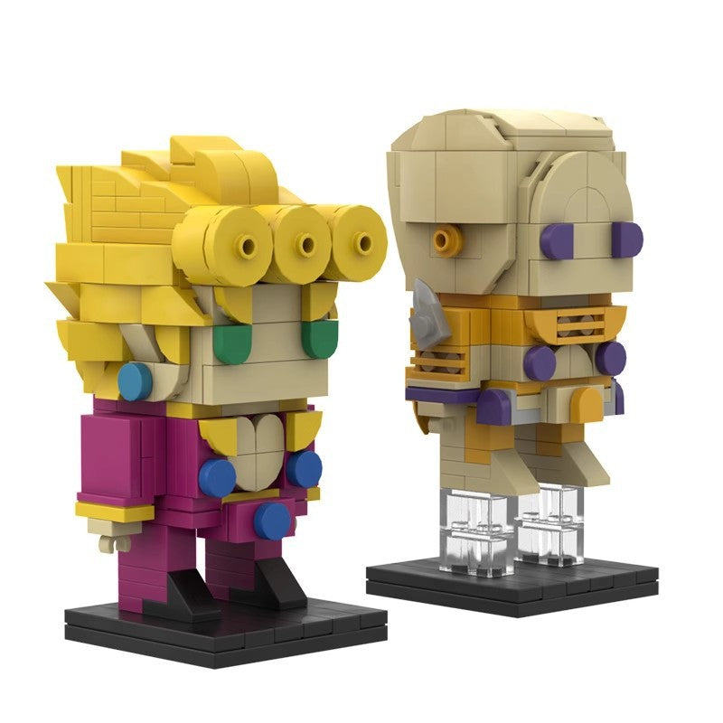 giorno giovanna brickheadz set | jojo’s bizarre adventure | lego compatible - 1