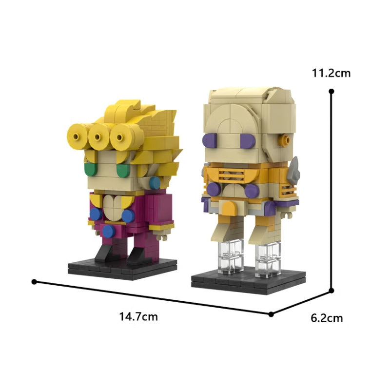 giorno giovanna brickheadz set | jojo’s bizarre adventure | lego compatible - 3