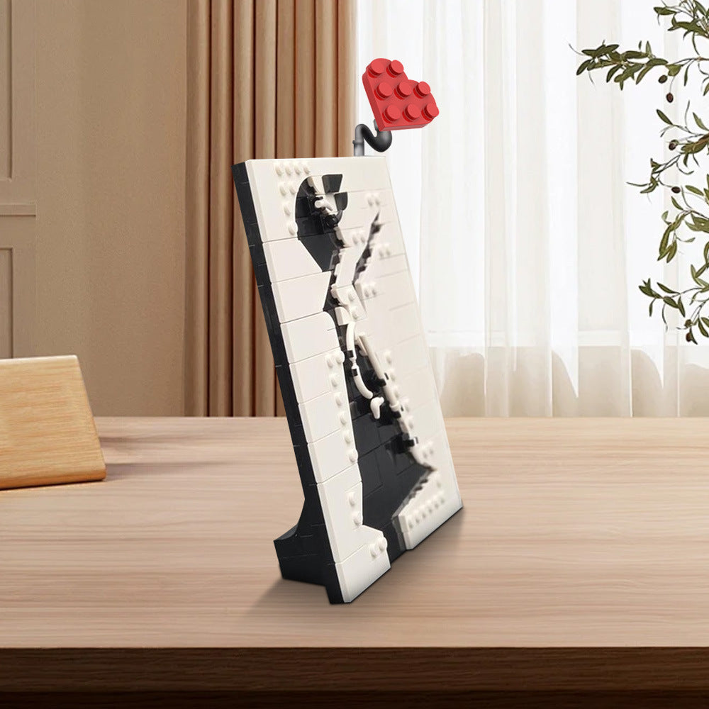 girl with balloon building kit | banksy | moc-223673 - 1