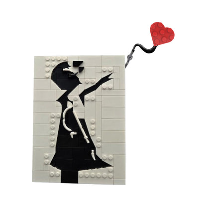 girl with balloon building kit | banksy | moc-223673 - 2