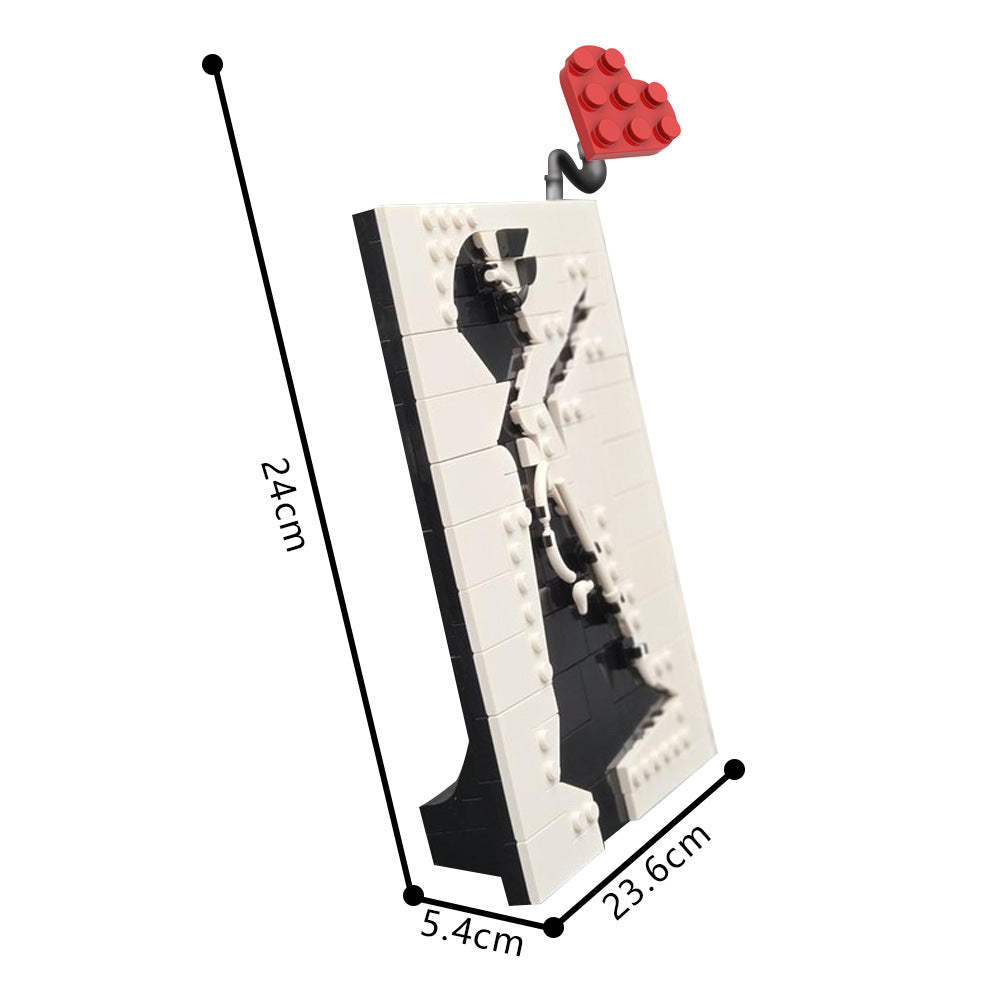 girl with balloon building kit | banksy | moc-223673 - 4