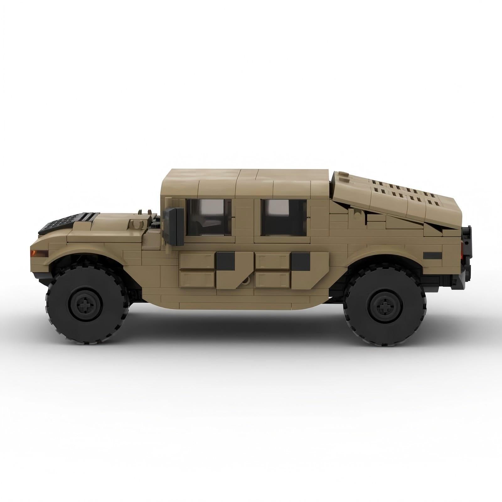 gmc hummer humvee h1 building set | moc-127299 - 4