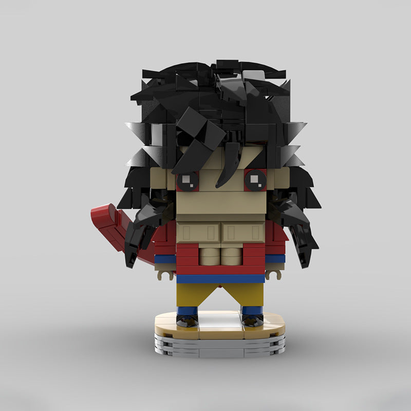 goku super saiyan 4 brickheadz building set | dragon ball | moc-115115 - 1