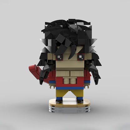 goku super saiyan 4 brickheadz building set | dragon ball | moc-115115 - 1