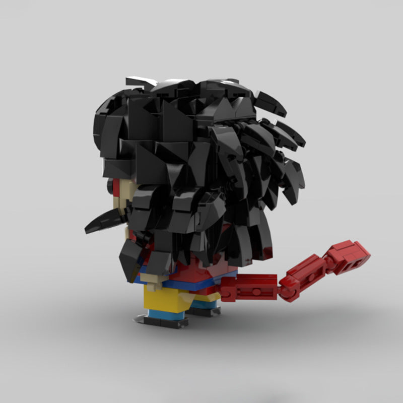 goku super saiyan 4 brickheadz building set | dragon ball | moc-115115 - 2