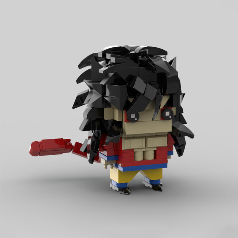 goku super saiyan 4 brickheadz building set | dragon ball | moc-115115 - 3