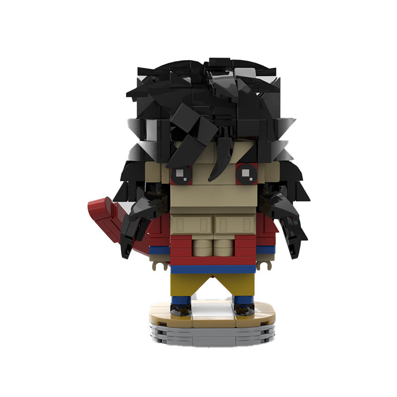 goku super saiyan 4 brickheadz building set | dragon ball | moc-115115 - 4