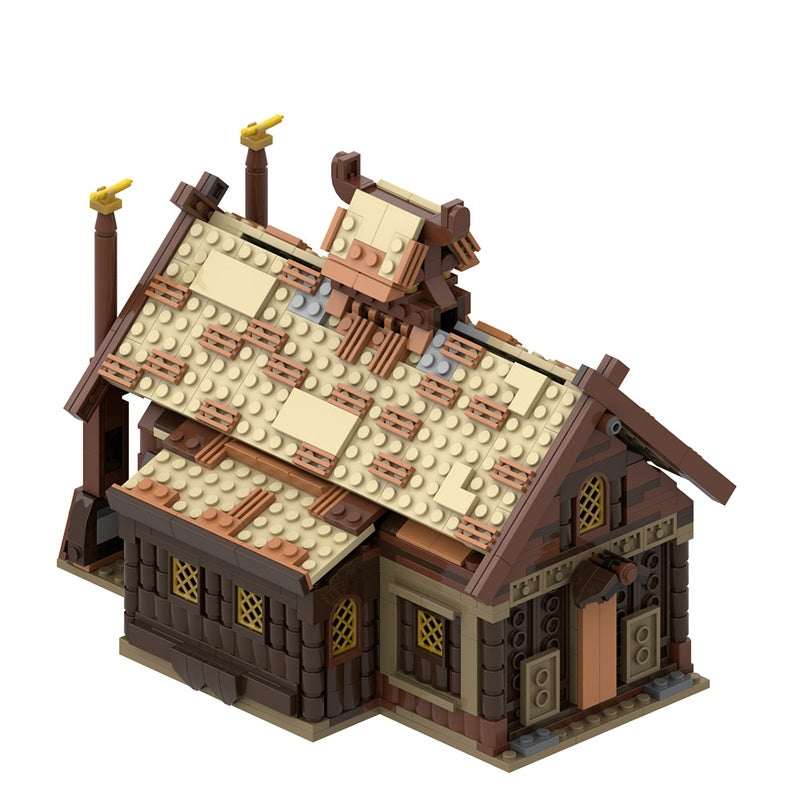 Golden Hall of the Horse Lords Building Kit | LEGO-Compatible MOC - 2