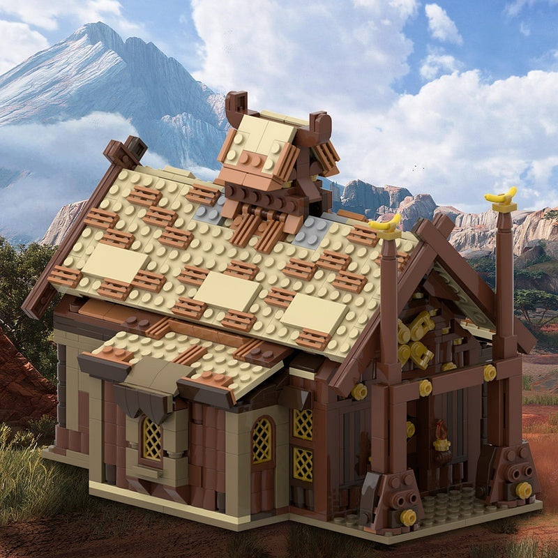 Golden Hall of the Horse Lords MOC Building Kit | Fantasy Architecture - 5