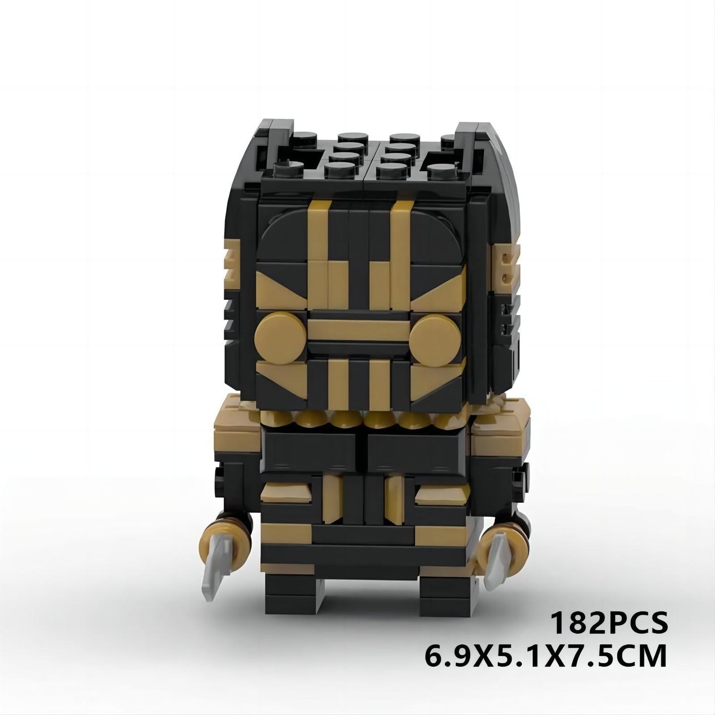 golden panther brickheadz moc set | lego-compatible marvel toy - 2