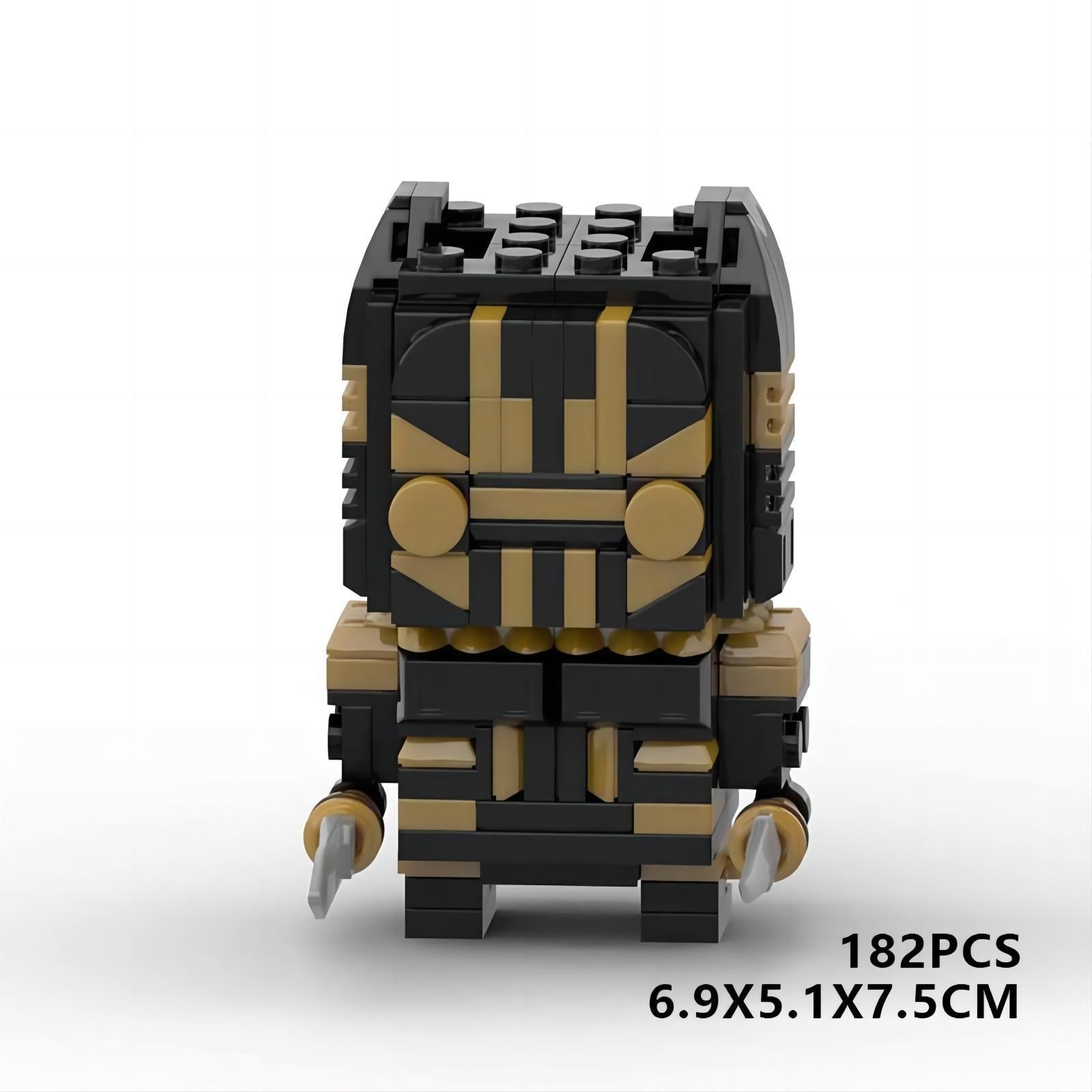 golden panther brickheadz moc set | lego-compatible marvel toy - 2