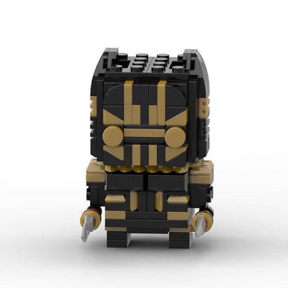 golden panther brickheadz moc set | lego-compatible marvel toy - 3