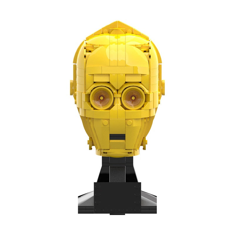 Golden Protocol Droid Head Building Kit | LEGO-Compatible MOC - 3