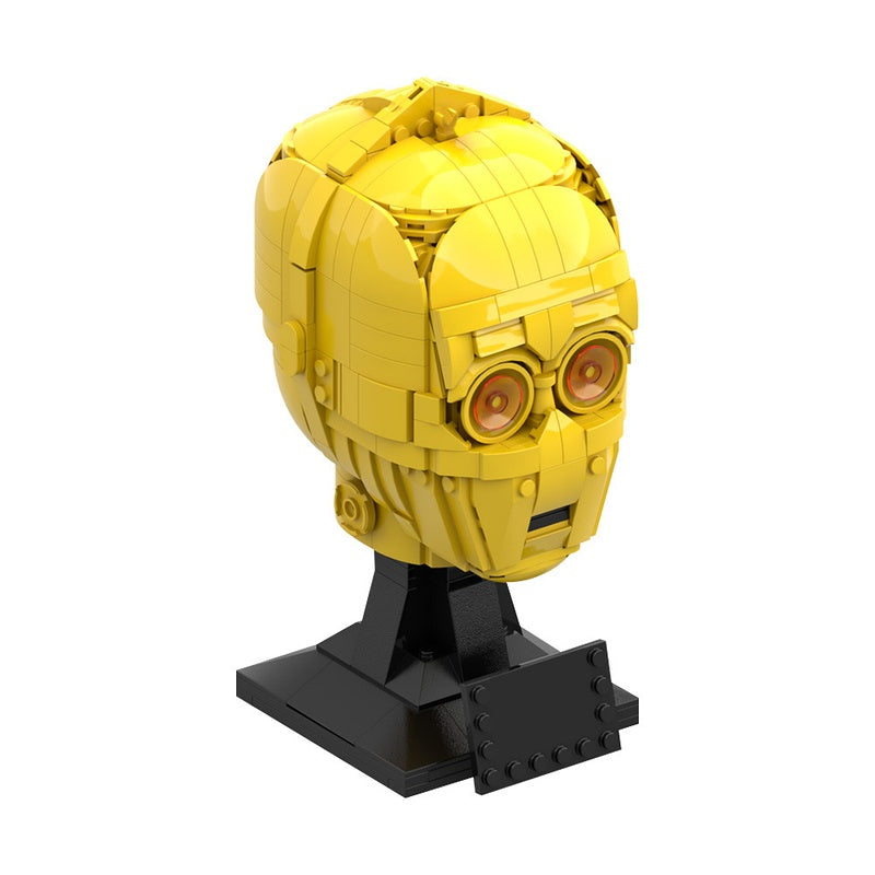 Golden Protocol Droid Head Building Kit | LEGO-Compatible MOC - 5