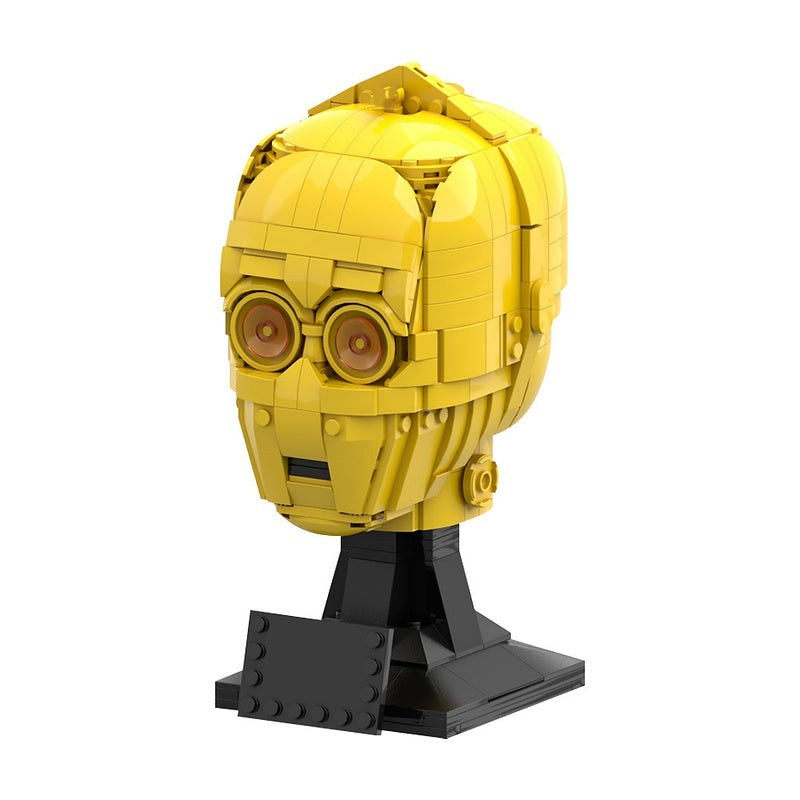 Golden Protocol Droid Head MOC Robot Display Building Kit - 2