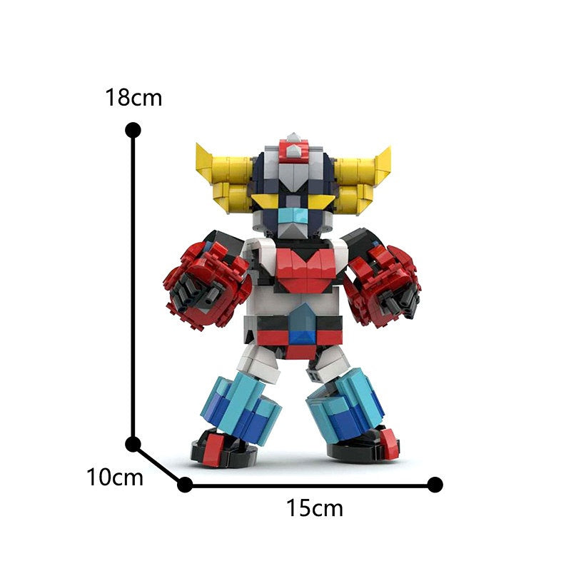Golden Retro Mecha Robot MOC Character Building Kit - 2