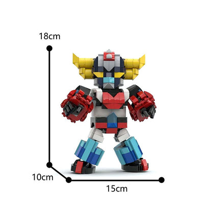 Golden Retro Mecha Robot MOC Character Building Kit - 2