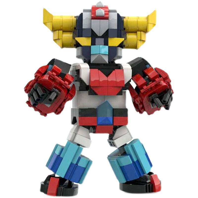 Golden Retro Mecha Robot MOC Character Building Kit - 3