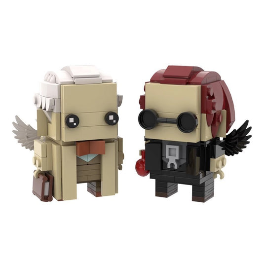 good omens brickheadz building set | moc-43832 - 1