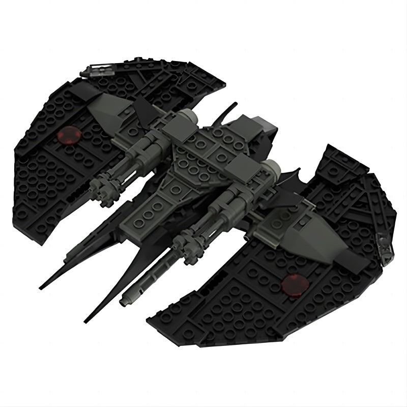 Gothic Black Winged Stealth Aircraft MOC Building Kit - 1