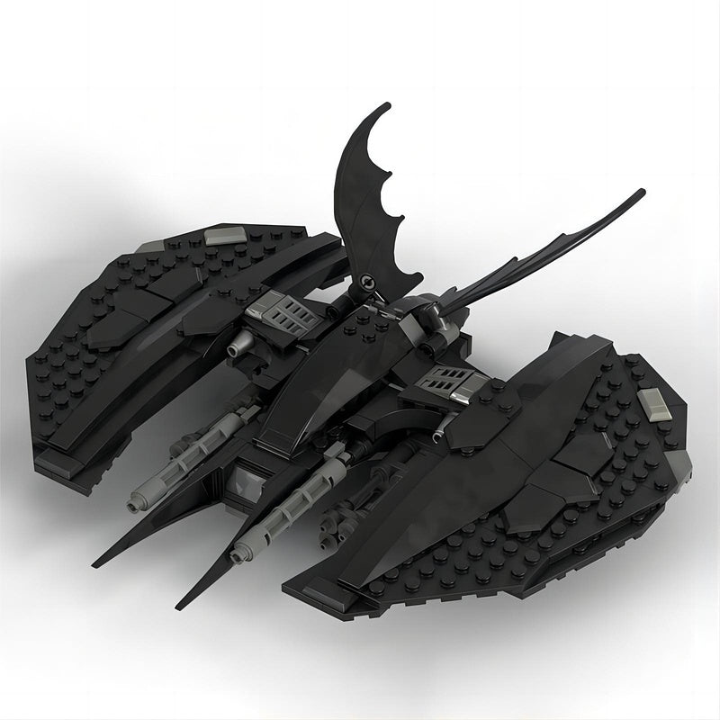 Gothic Black Winged Stealth Aircraft MOC Building Kit - 3