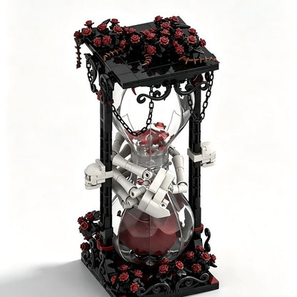 Gothic Blood Rose Hourglass MOC Building Kit | Fantasy Display Model - 4