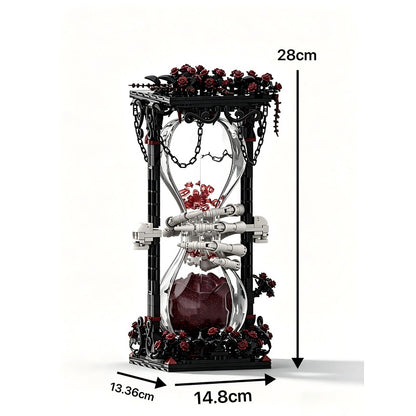 Gothic Blood Rose Hourglass MOC Building Kit | Fantasy Display Model - 5