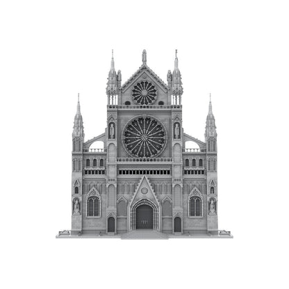 gothic cathedral facade building set | moc-199891 - 2