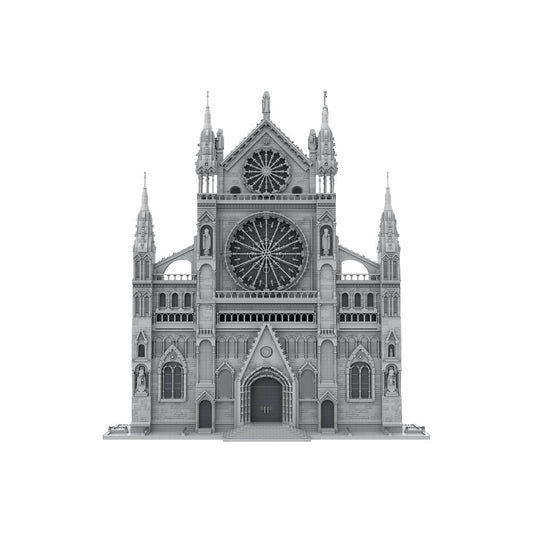 gothic cathedral facade building set | moc-199891 - 2