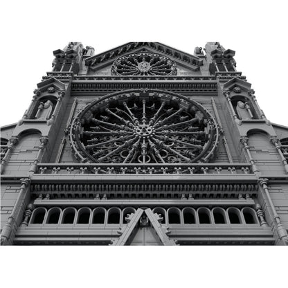 gothic cathedral facade building set | moc-199891 - 5