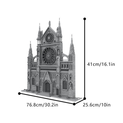 Gothic Cathedral Facade MOC Building Kit | Medieval Architecture Model - 4