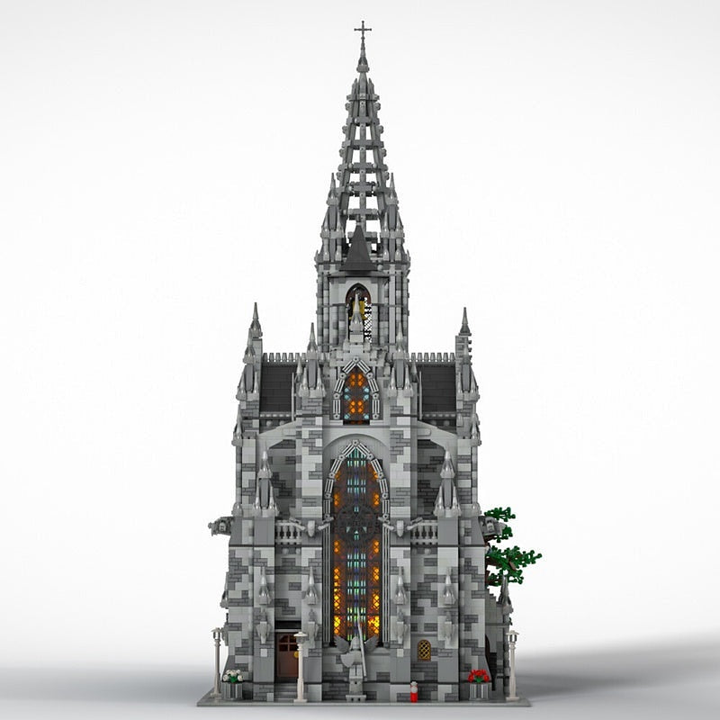 Gothic Cathedral MOC Building Kit | Large Scale Architecture Model - 2