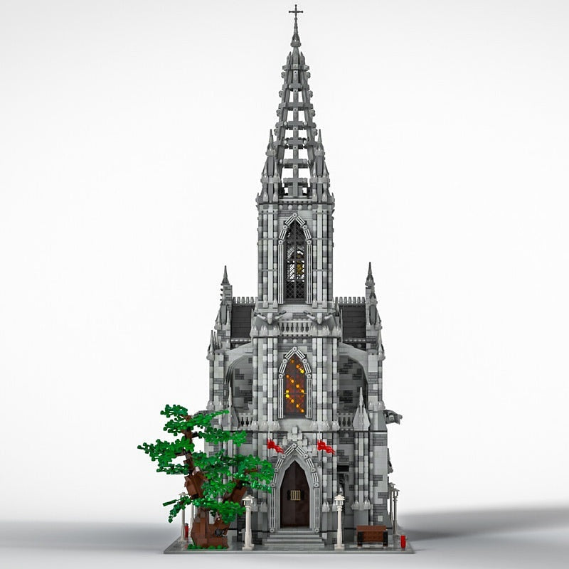 Gothic Cathedral MOC Building Kit | Large Scale Architecture Model - 3