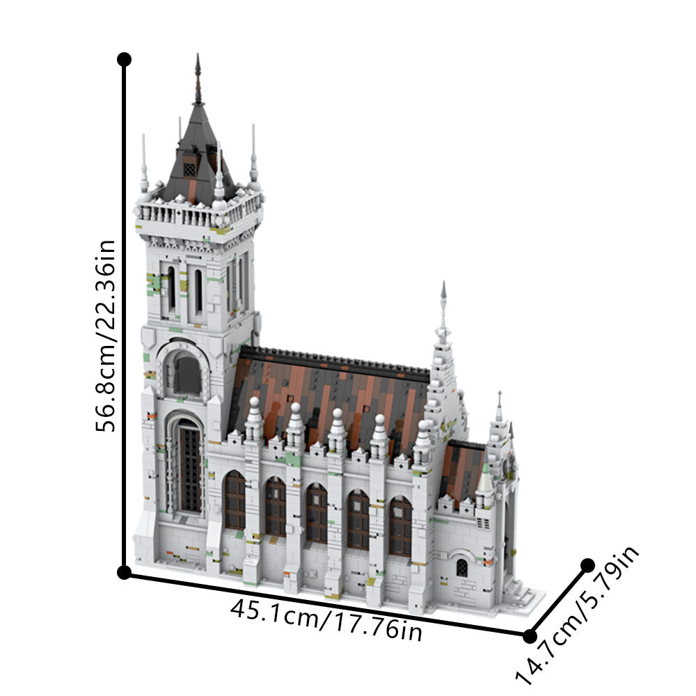 gothic church building set | moc-207213 - 4