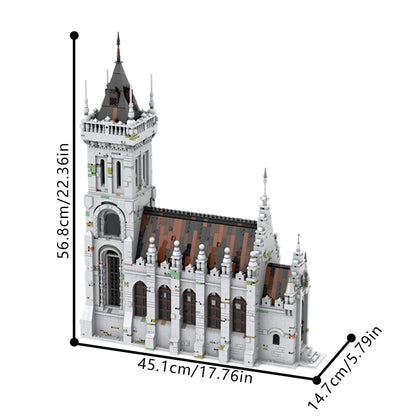 gothic church building set | moc-207213 - 4