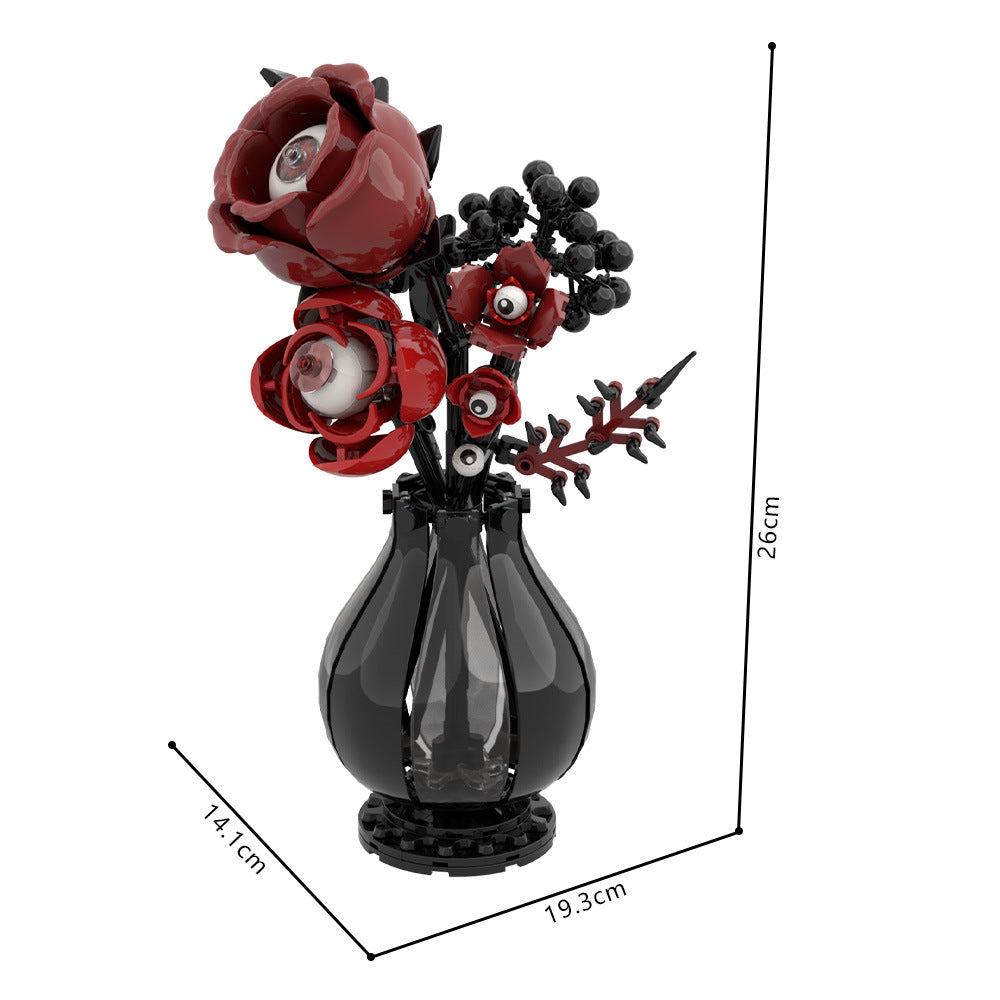 gothic eye flower building kit | lego compatible moc - 4