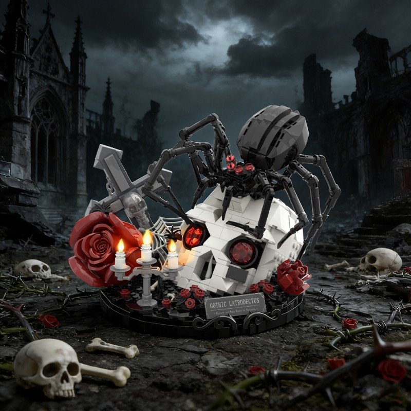Gothic Flower Spider MOC Building Kit | LEGO-Compatible MOC - 4